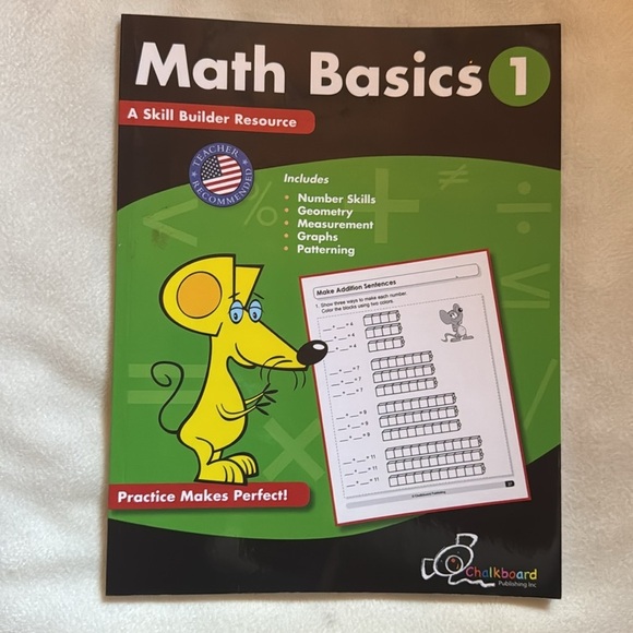 First Grade Curriculum Educational Workbook Set with Counters and Triangles - Picture 6 of 8